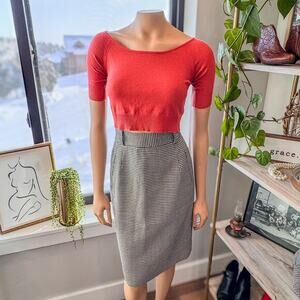 Bedo Brand, Coral Short Sleeve Crop Top Lightweight Sweater, Women's Size: Small